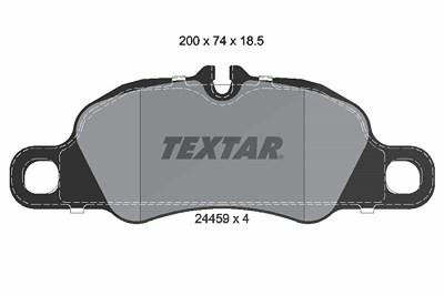 Textar Bremsbelagsatz, Scheibenbremse [Hersteller-Nr. 2445901] für Porsche von TEXTAR