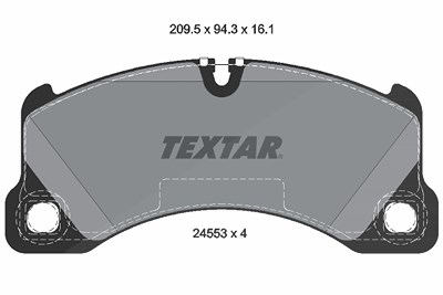 Textar Bremsbelagsatz, Scheibenbremse [Hersteller-Nr. 2455301] für Porsche, VW von TEXTAR