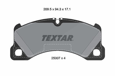 Textar Bremsbelagsatz, Scheibenbremse [Hersteller-Nr. 2500701] für Bentley, VW, Audi, Porsche von TEXTAR