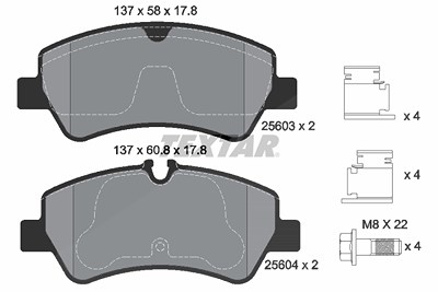 Textar Bremsbelagsatz, Scheibenbremse [Hersteller-Nr. 2560301] für Ford von TEXTAR