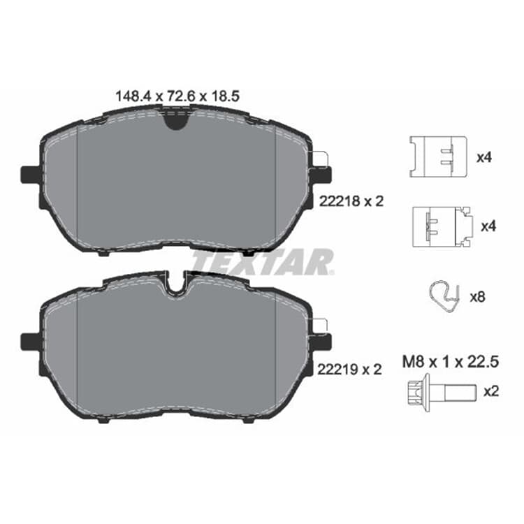 Textar Zubeh?r f?r Bremsbacken Mitsubishi Colt Smart Forfour von TEXTAR