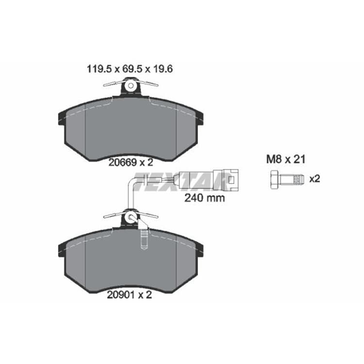 Textar Zubeh?r f?r Bremssattel hinten Mercedes C-Klasse Glc von TEXTAR