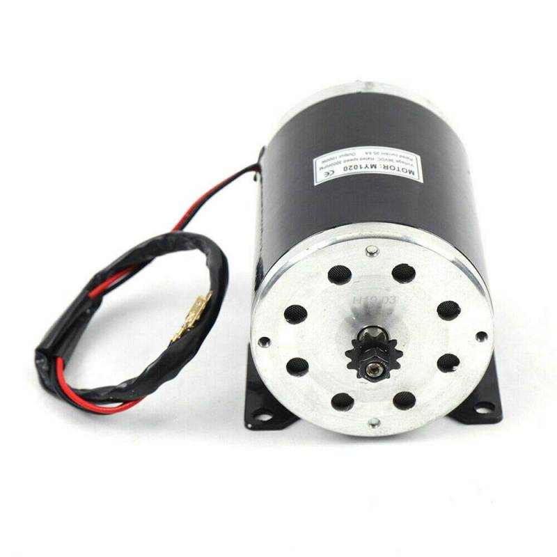 TFCFL 1000W 36V DC Motor Elektrobürste Elektroroller MY1020 Permanent Magnet Motor,für Go-Kart E-Scooter von TFCFL