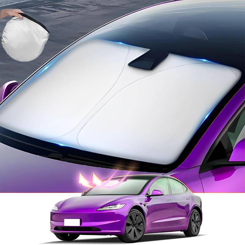 TFSZE Sonnenschutz Auto Frontscheibe Innen140*70cm Windshield Sun Shade,Faltbar Sonnenblende Vorne,Sonnenschutz Auto,Reflektierend Sonnenschirm mit UV Shutz für Auto Windschutzscheibe von TFSZE