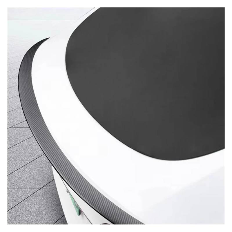 Auto-Kofferraum-Lippenspoilerflügel Sport, Kompatibel For Tesla Model 3 2016–2023 2024 Modell Y, Echtkarbonfaser-Dekor, Auto-Tuning-Zubehör(Matt for Model Y) von TFUYFGD