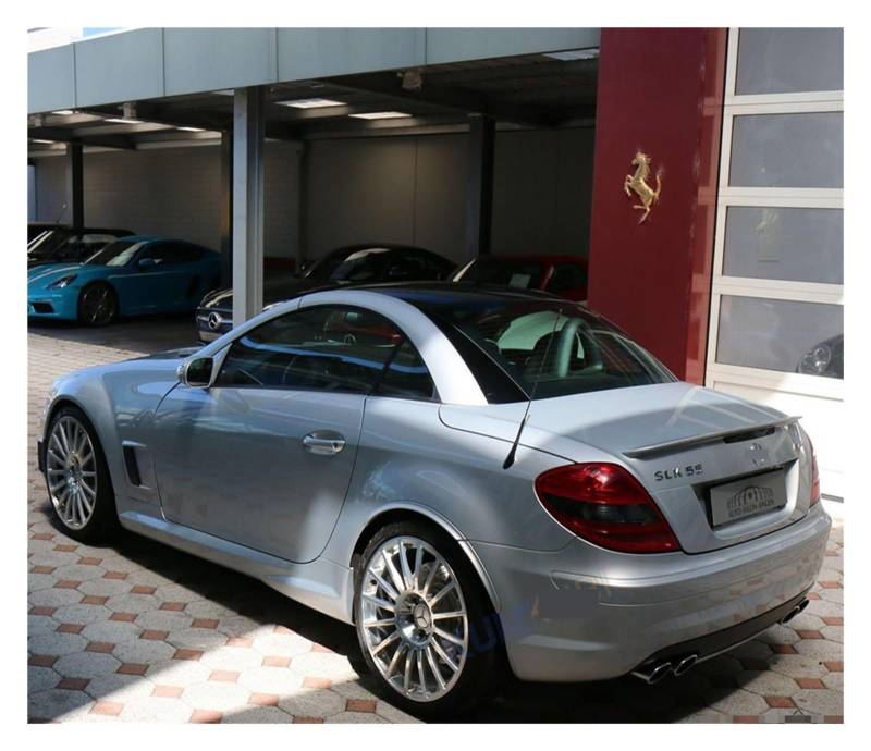 Kohlefaser-Hecklippe, Heckspoilerflügel, Kompatibel For Mercedes R171, Kompatibel For Benz SLK-Klasse R171 SLK200 SLK280 SLK300 SLK350 Spoiler 2005–2011(Silver) von TFUYFGD