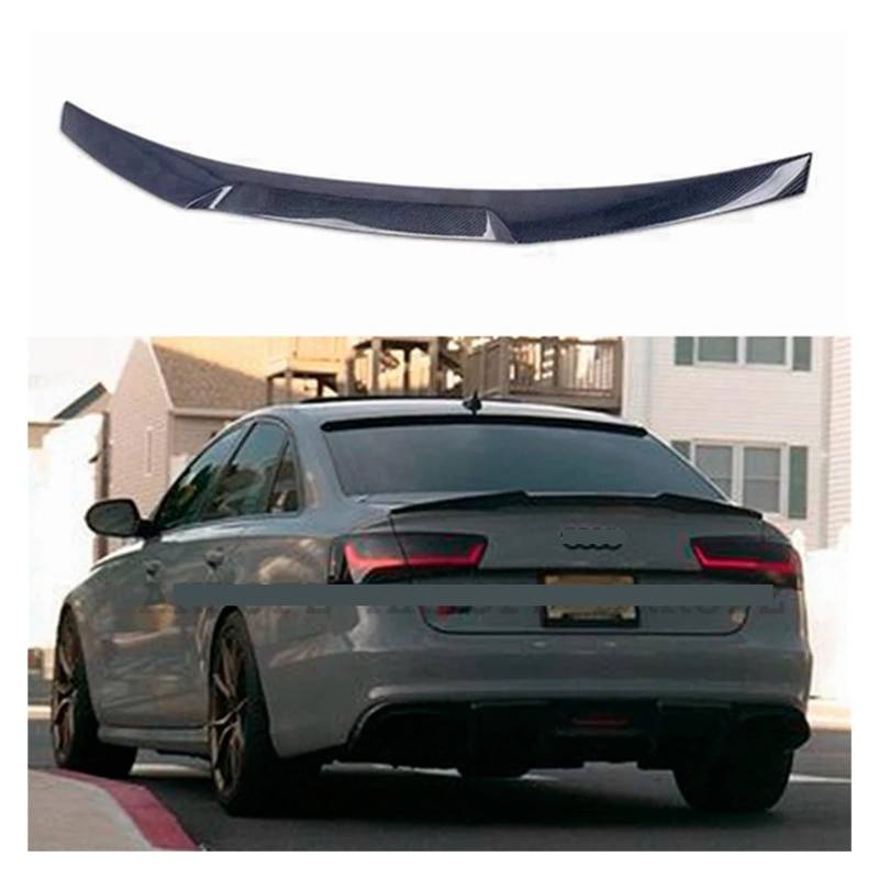 Kompatibel For Audi A6 C7 M4, Stil Spoiler Kohlefaser/geschmiedeter Carbon Heckspoiler Kofferraumflügel 2012 2013 2014 2015 2016(Real carbon fiber) von TFUYFGD