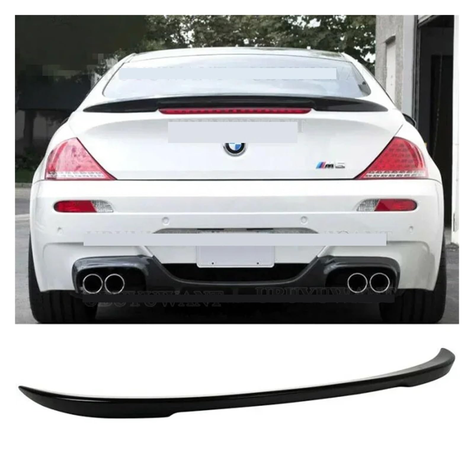 Kompatibel For BMW 6er E63 2004–2009, Kohlefaser-Material, Auto-Heckflügel, Heckspoiler, Auto-Zubehör, Auto-Styling(Carbon Color) von TFUYFGD