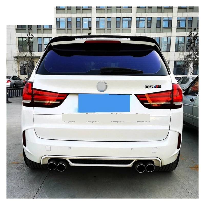 Kompatibel For BMW X5 F15 Dachspoiler 2014–2018, ABS Glänzend Schwarz/Karbonfaser-Look, Heckspoiler, Lippe, Flügel, Body-Kit-Zubehör(Unpainted) von TFUYFGD