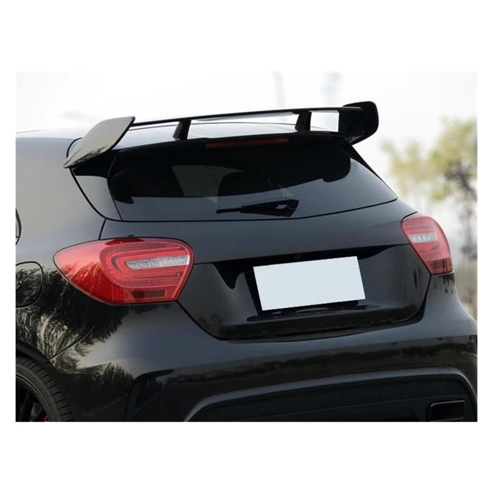 Schwarzer Carbonfaser-Spoiler, Kompatibel For Mercedes Benz W176 A-Klasse A250 A45 A180 A200 2013 Bis 2018 Spoiler(Carbon Fiber) von TFUYFGD