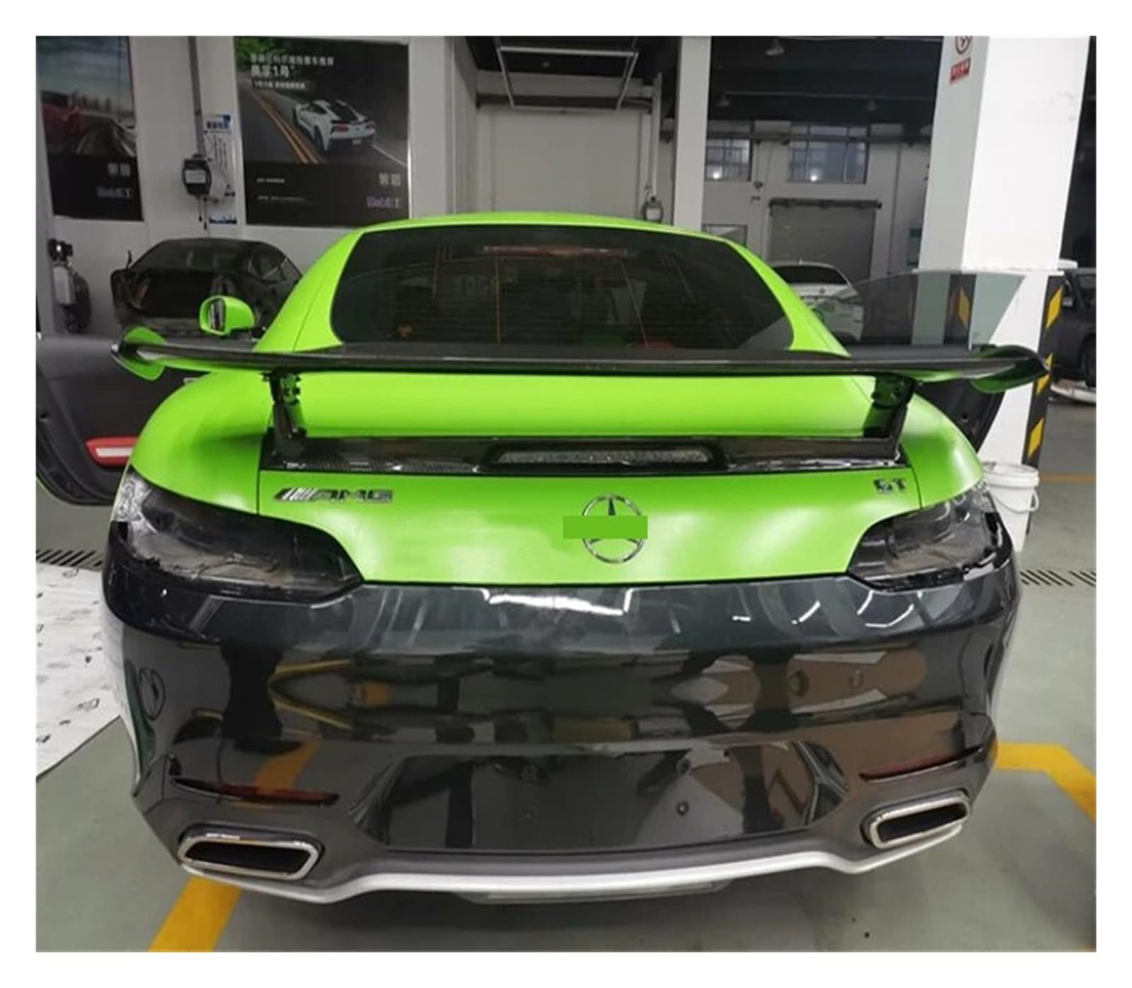 Spoiler Aus Echter Kohlefaser Und FRP, Kompatibel Mit Mercedes Benz AMG GT GTC GTS GTR GTR PRO C190 2-Türer Coupé 2015–2023, WING TRUNK LIP Spoiler(Carbon FRP Light) von TFUYFGD