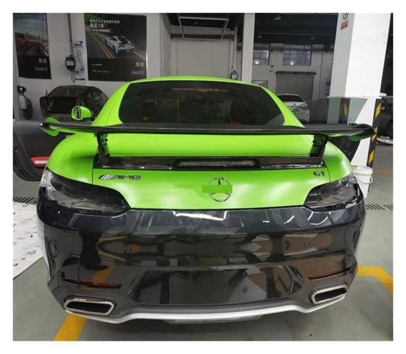 Spoiler Aus Echter Kohlefaser Und FRP, Kompatibel Mit Mercedes Benz AMG GT GTC GTS GTR GTR PRO C190 2-Türer Coupé 2015–2023, WING TRUNK LIP Spoiler(Carbon FRP No Light) von TFUYFGD