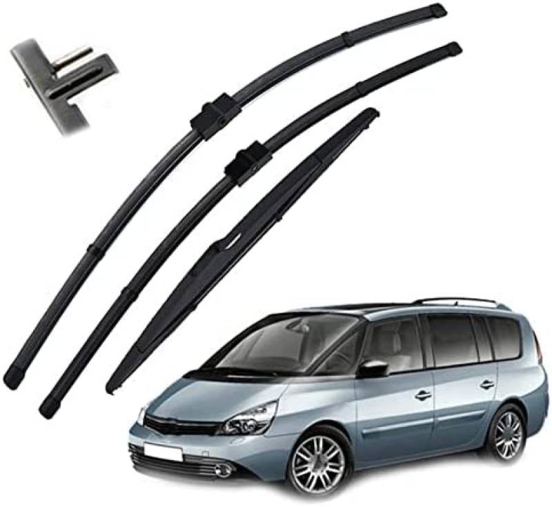 3-teiliges Auto-Frontscheiben-Wischerblatt-Set für Renault für Espace 4 2014 2013 2012 2011 2010 2009 2008 2007 2006 2005 2004 Scheibenwischer 21"+ 19" + 13"Wischer von TGCXHRF