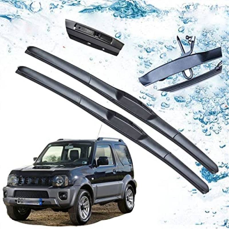 Für Suzuki Für Jimny 1998 ~ 2018 Zubehör Scheibenwischerblatt Für Auto 1999 2000 2005 2010 2011 2012 2013 2014 2015 2016 2017 Scheibenwischer von TGCXHRF