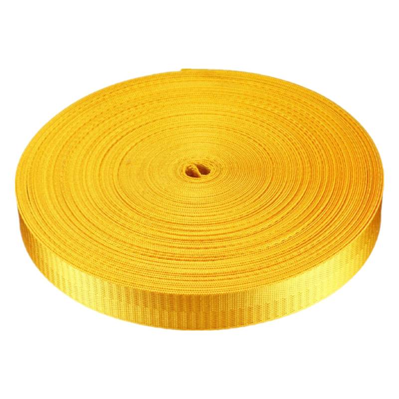 Nylon Gurtband Garten Baum Krawatten Riemen, Gurtband 25 mm 38 mm, flaches Nylon-Polstergurtband for Taschengurte, Rucksäcke, Frachtgurte, Gepäckgurte(Giallo,25MM x 10Yards) von TGDGFKIAS