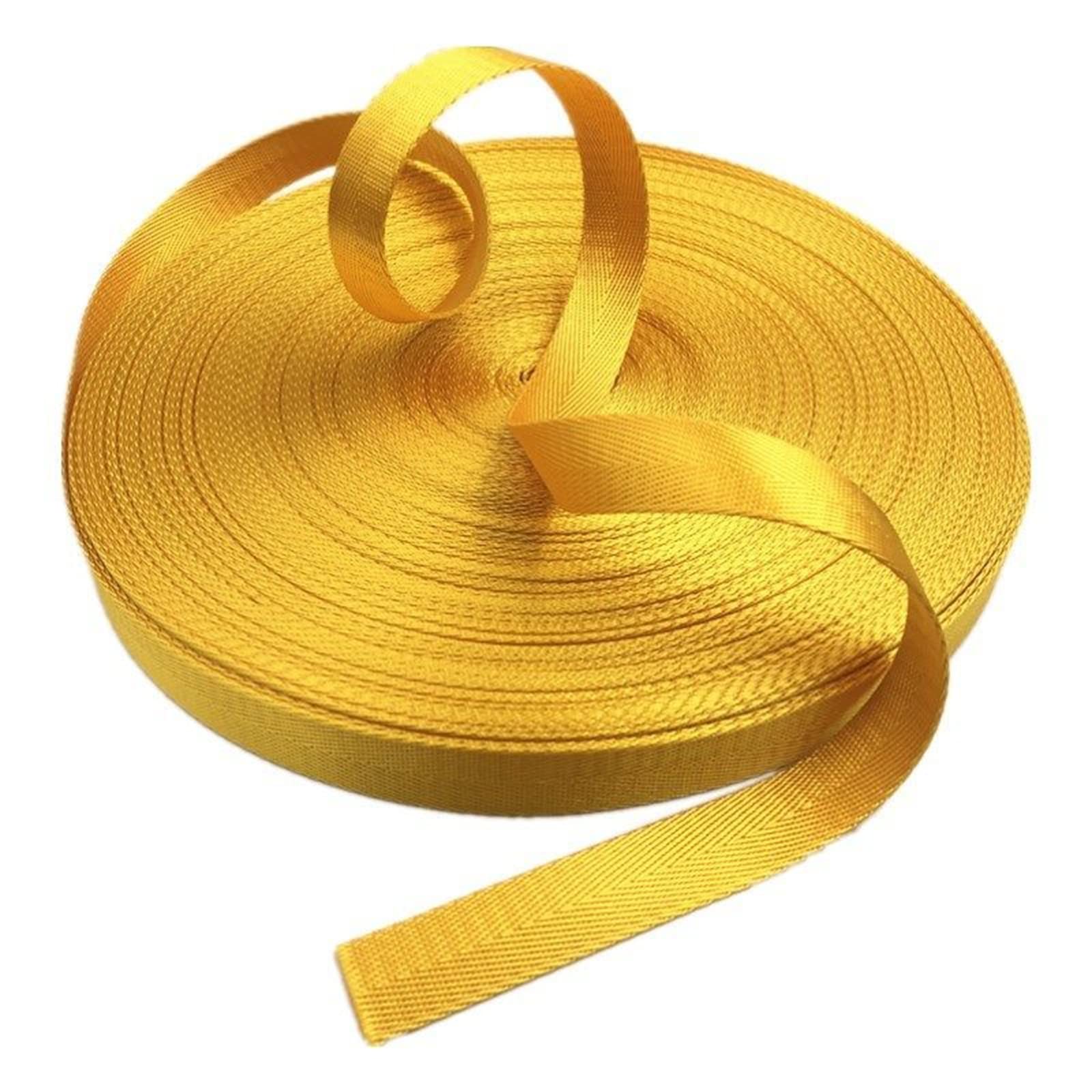 Nylon Gurtband Garten Baum Krawatten Riemen, Nylon-Gurtband, schweres Gurtband for Taschengurte, Gepäckgurte, 25 mm x 5 10 oder 20 Yard(Giallo,25MM x 5 Yards) von TGDGFKIAS