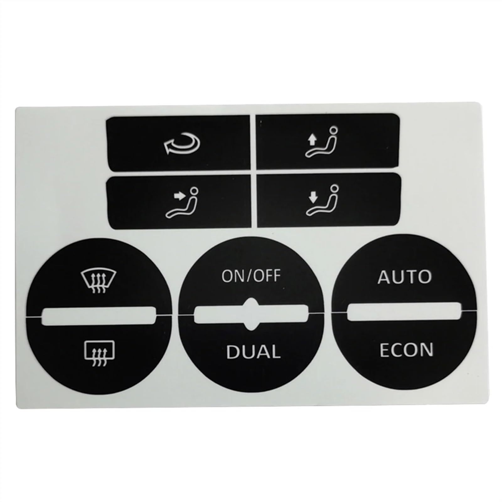 TGFCRUH Knopf Aufkleber Kompatibel Mit Golf Für Mk5 2004 2005 2006 2007 2008 Auto-Mittelkonsole A/C-Klimaautomatik-Tastensatz Aufkleber Auto-Innenausstattung von TGFCRUH