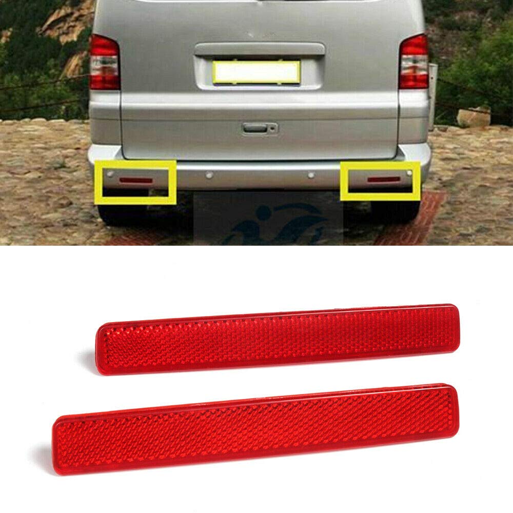 TGFOF 1 Paar Hintere Stoßstange Ecke Reflektor Warnlicht Lampe Links & Rechts Passend für Volkswagen VW Transporter T5 2004–2015 von TGFOF