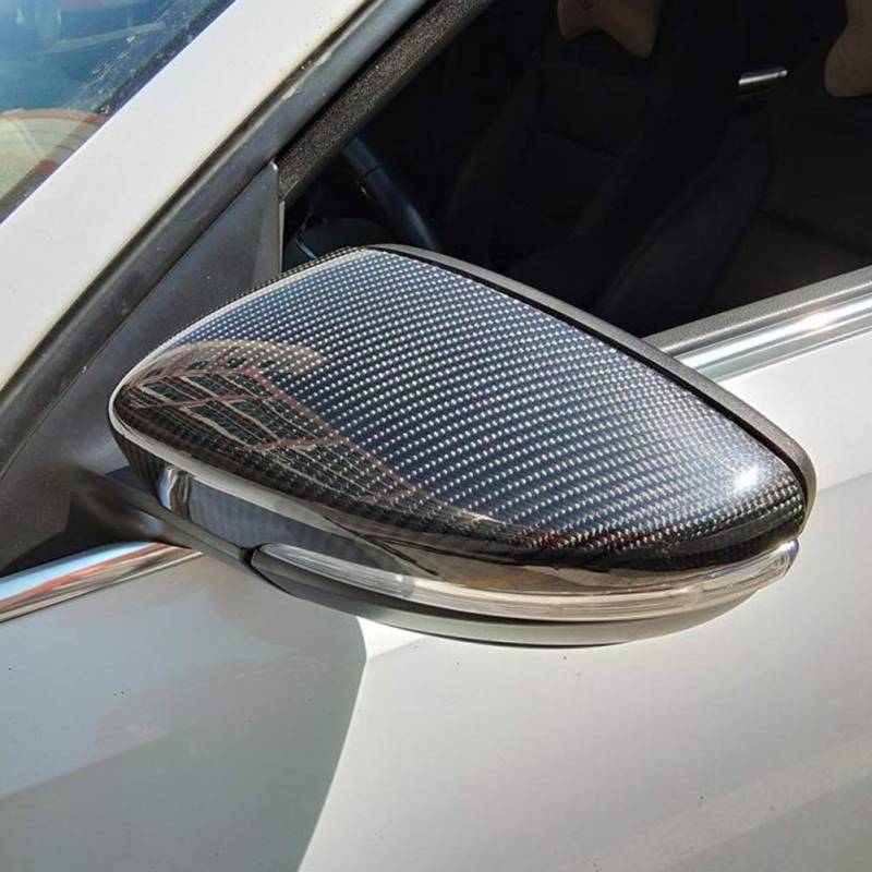 TGFOF Auto Spiegelkappen Passend für Volkswagen SCIROCCO PASSAT beetle CC Kohlefaser Seitenspiegelabdeckung Cover Mirror Seitenrückspiegel Gehäuse von TGFOF