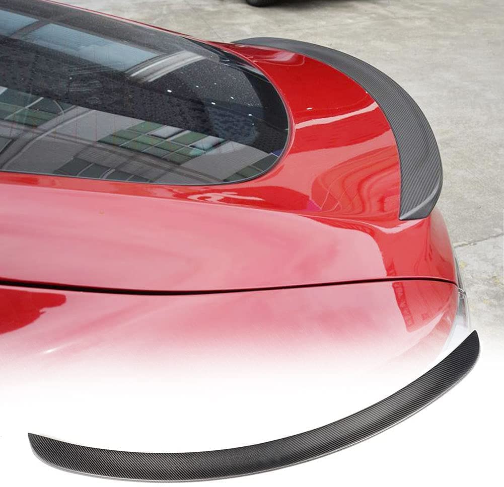 TGFOF Carbon Kohlefaser Heckspoiler für Tesla Model S Sedan 60D 75D P85 P90D P100D 2012-2019 Auto Kofferraumdeckel Spoiler Flügel Lippe (Mattschwarz) von TGFOF