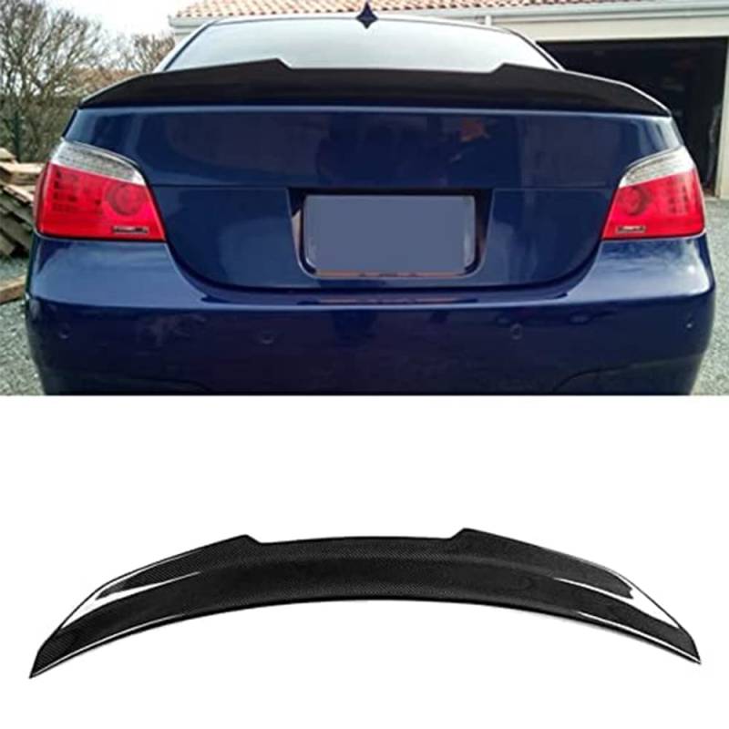 TGFOF Heckspoiler für BMW 5er E60 520i 523i 525i 528i 530i 535i 540i 545i 550i M Sport M5 Limousine 2004–2010 Fiberglas FRP Hochglanz Heckspoiler Flügel schwarz von TGFOF