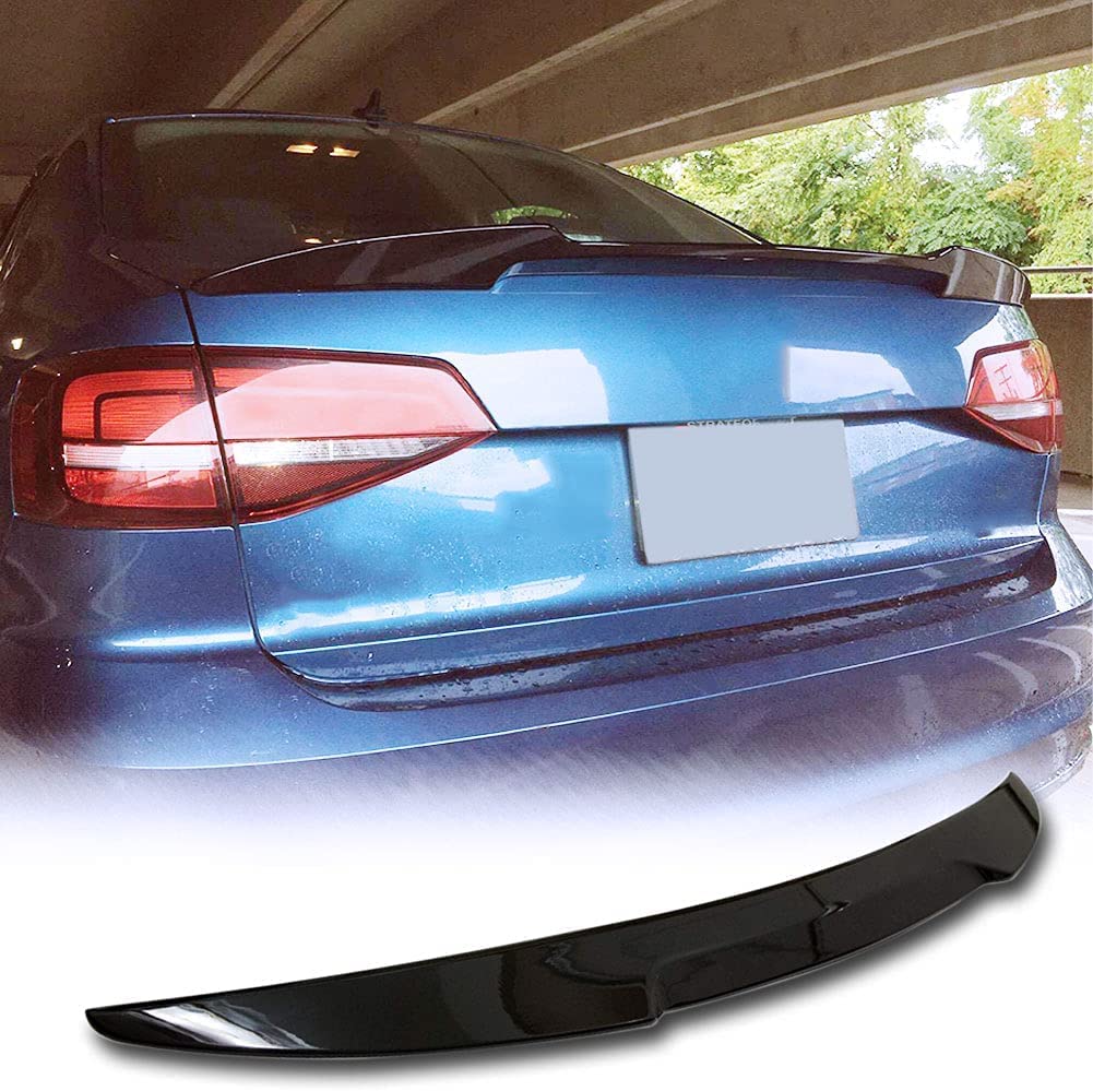 TGFOF Heckspoiler passend für Volkswagen VW Jetta Sedan 2012-2018 ABS-Material glänzend schwarz Auto Heckspoiler Hecklippe von TGFOF