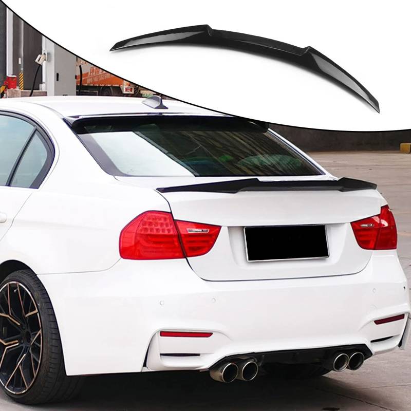 TGFOF Kofferraumspoiler für BMW 3Er E90 320I 323I 325I 328I 335I M3 Limousine 2006-2012, Schlagzähigkeit ABS-Kunststoff Hochfester Kofferraumspoiler Flügel（Gloss Black） von TGFOF