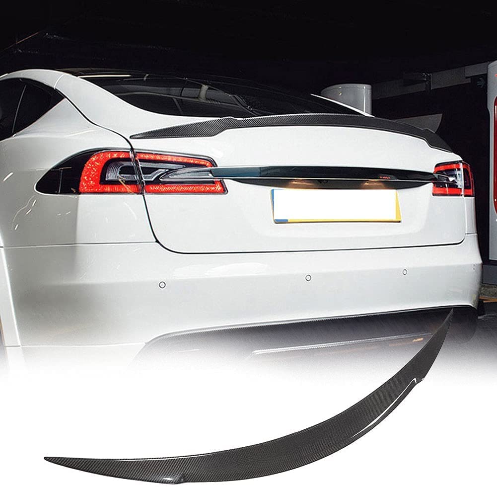 TGFOF R-Type Karbonfaser Heckspoiler für Tesla Model S 2014-2019 Heckklappenspoiler Flügel Lippe von TGFOF