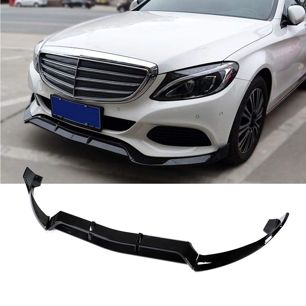 TGFOF W205 Frontstoßstangen Lippe Spoiler Auto Frontspoiler für Mercedes Benz C-Klasse W205 C205 A205 C250 C300 C400 Sport 2015–2018 Unterkinn-Spoiler, Air Dam Splitter von TGFOF