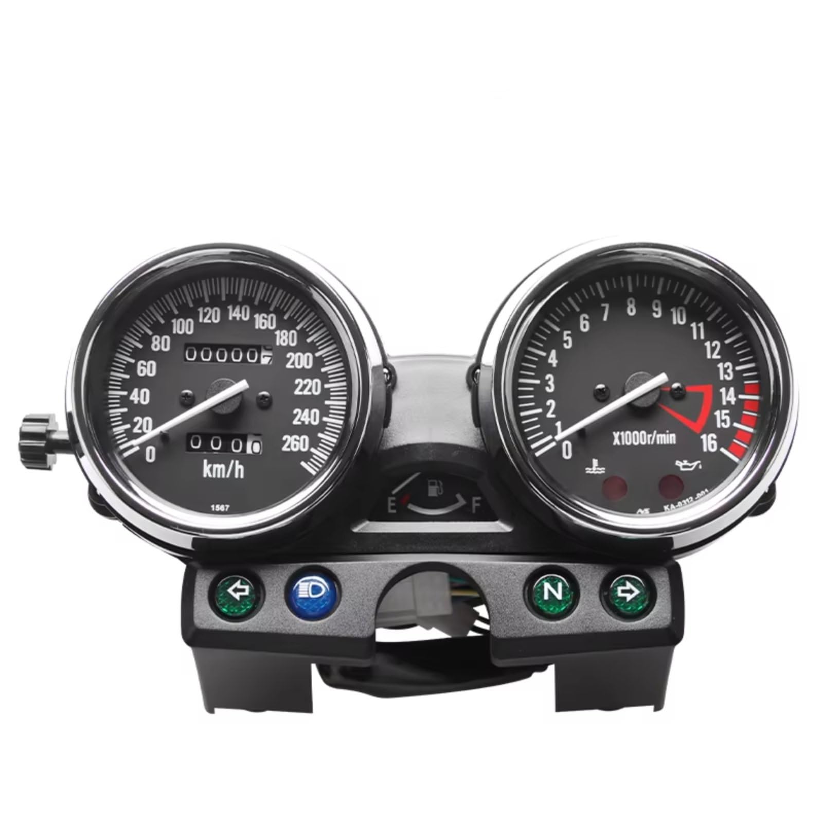 TGFQOLB Motorrad Instrumentengehäuse Für ZRX1100 Für ZRX400 250 400 750 1100 Für ZRX250 Motorräder Tacho Gauge Tachometer Kilometerzähler Ersetzen Teile Zubehör(260 OEM) von TGFQOLB