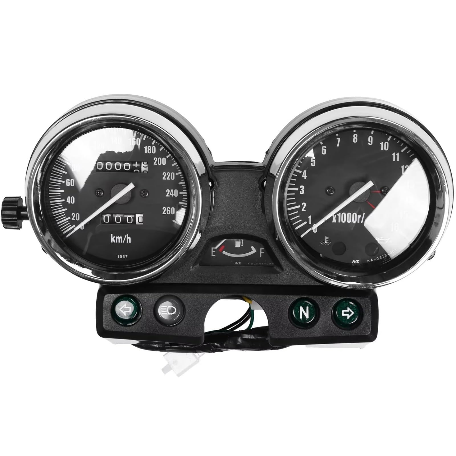 TGFQOLB Motorrad Instrumentengehäuse Für ZRX400 Motorrad Instrument Dashboard Messgeräte Cluster Tachometer Kilometerzähler Tachometer Ersetzen Teile Änderung Zubehör von TGFQOLB