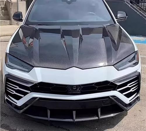 Echte Carbonfaser-Frontstoßstange, Motorhaube, Motorhauben-Entlüftungsabdeckung, kompatibel mit Lamborghini URUS 2019–2024, MSY-Stil(Double-sided carbon) von TGLDGGFD