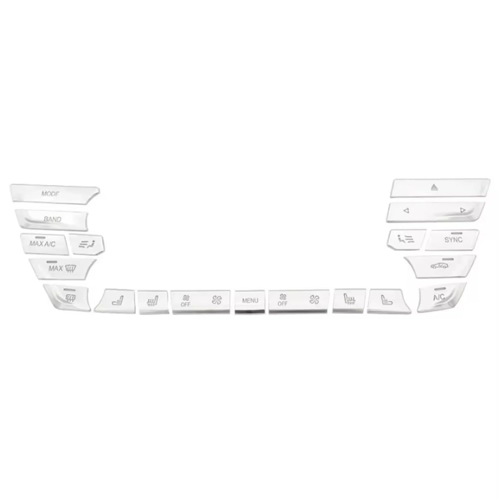TGUQANM Auto-Knopfaufkleber Kompatibel Mit Für 5 G30 G38 2018 2019 2020–2022 Mittelkonsole CD-Panel Entlüftungsöffnung AC-Schalter Knopfabdeckung Zieraufkleber Styling 19-TLG von TGUQANM
