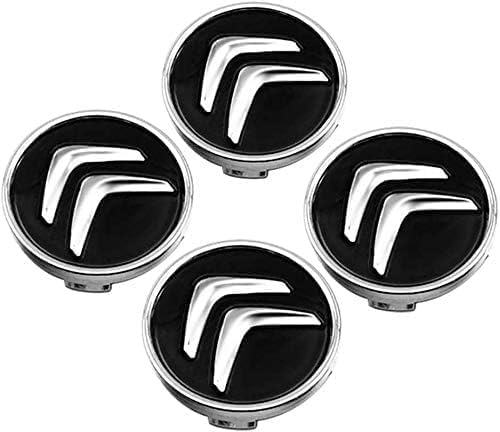 4Pcs Radkappen für Auto für Citroen C1 C3 C4 C5 X DS3 DS4 DS5 C6 C-Crosser Xsara Picasso Ersatz-Radkappen Wasserdicht, staubdicht, verschleißfest, Sonnenschutz,Black-60mm von TGYHUJIK