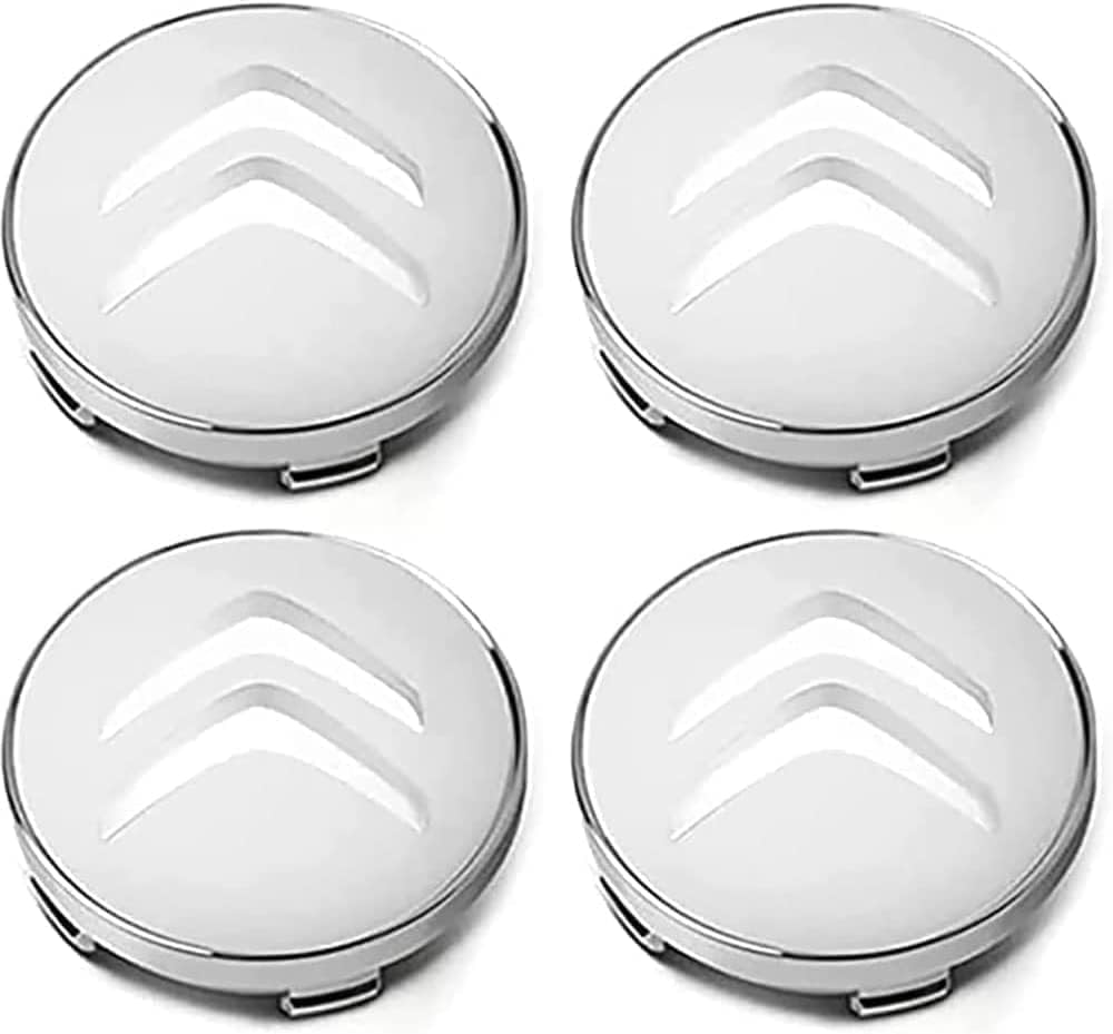 4Pcs Radkappen für Auto für Citroen DS3 DS6 DS7 Ersatz-Radkappen Wasserdicht, staubdicht, verschleißfest, Sonnenschutz,Silver-60mm von TGYHUJIK