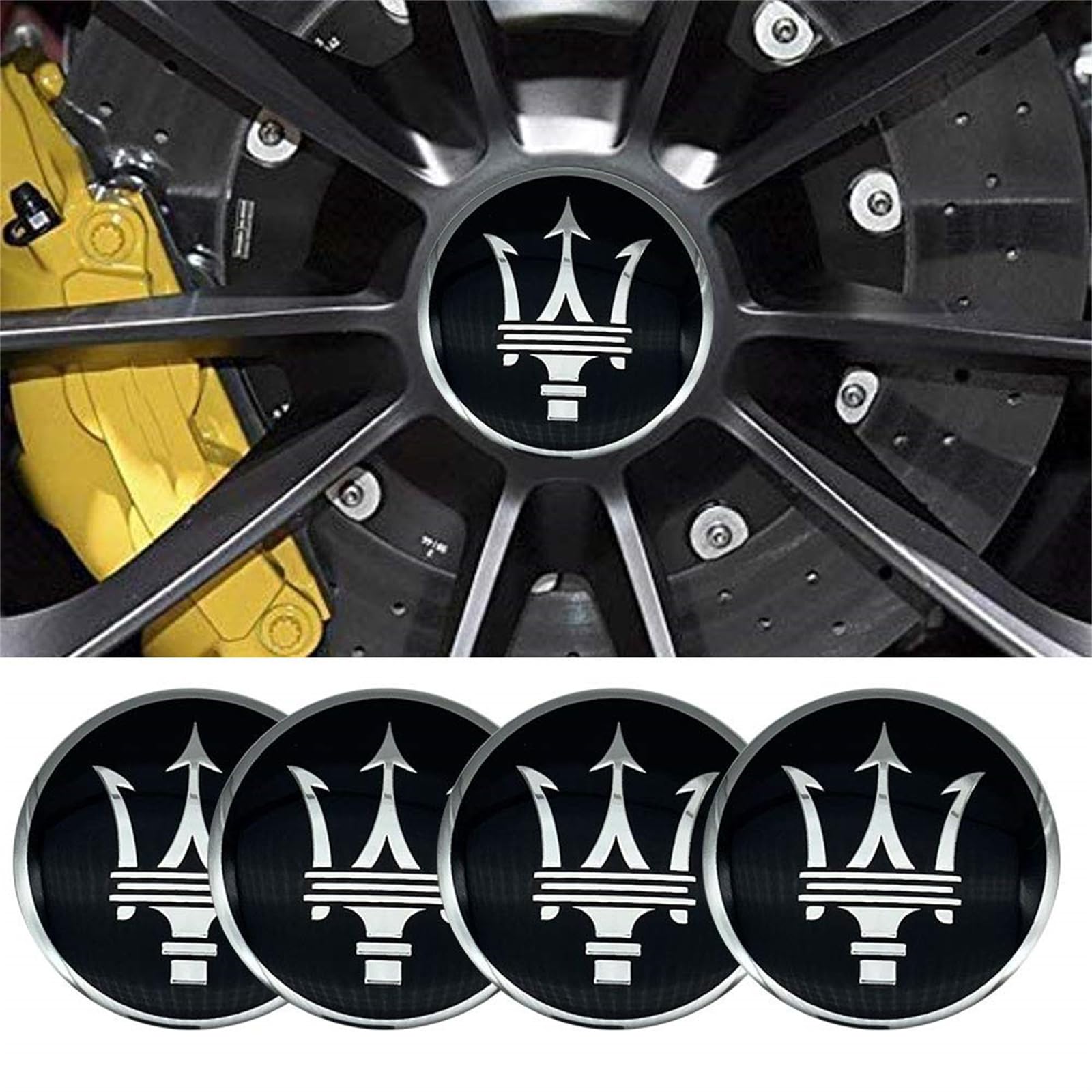Radnabendeckel für Maserati 56mm,staubdicht Felgenkappen, Nabendeckel,Radmittelkappen,Radnaben-Mittelabdeckungen von THERIM