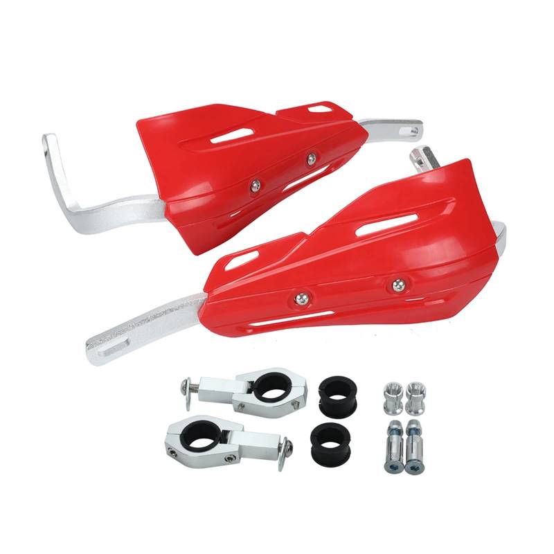 THIKK Hand Guard Motorrad 22mm 28mm Handguard Protector Handbar Für Kayo SX SXF KLX KX KXF YZ YZF CR CRF RMZ Pit Bike Super Moto(Rosso) von THIKK