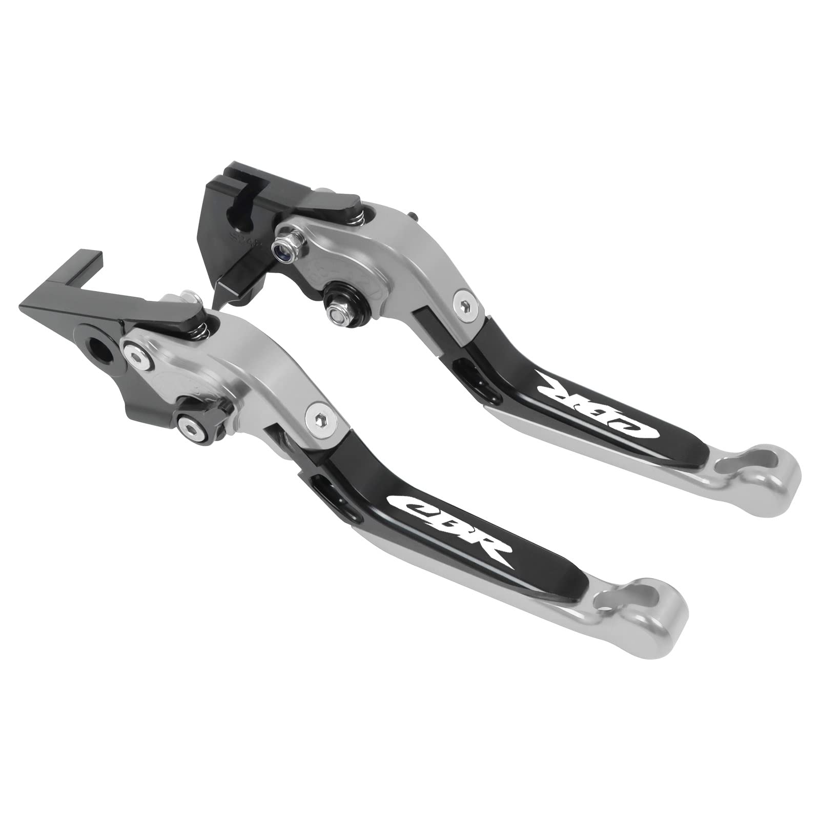 THIKK Leviers D'embrayage De Frein Extensibles Pliables Replacement for Hon Da CBR600RR 2003-2021 CBR1000RR 04-21 CBR250RR 18-21 CBR900RR 92-03 Brake Clutch Levers(SilverBlackSilver) von THIKK