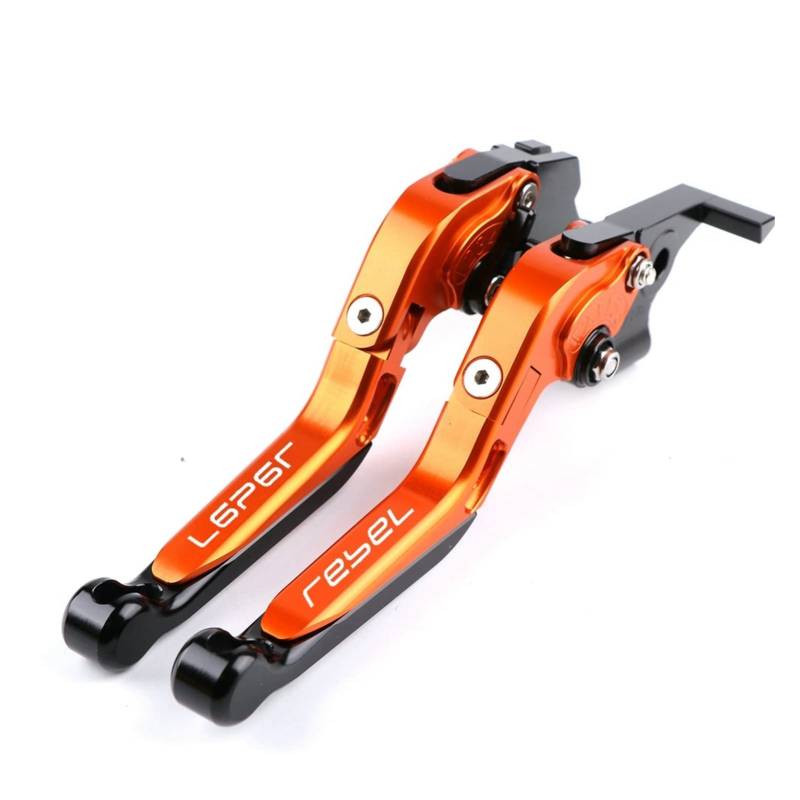 THIKK Motorrad CNC Bremskupplungshebel Fit Replacement for Hon Da Rebel/CMX 500/300 2017-2018-2019 Brake Clutch Levers(OrangeOrangeBlack) von THIKK