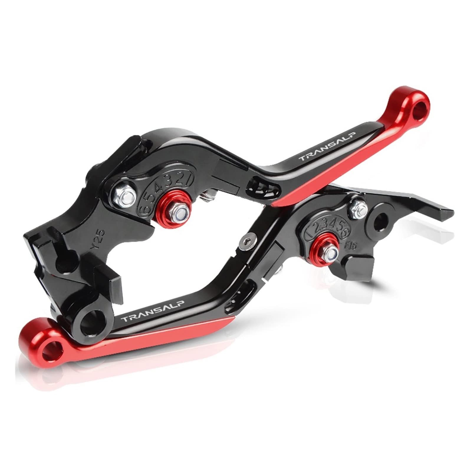 THIKK Motorrad TRANSALP 600 CNC Klappbare Ausziehbare Bremskupplungshebel Replacement for Hon Da TRANSALP 600 VH/VJ VK/VL VM/VN VP/VR/VS TRANSALP600 Brake Clutch Levers(Rosso) von THIKK