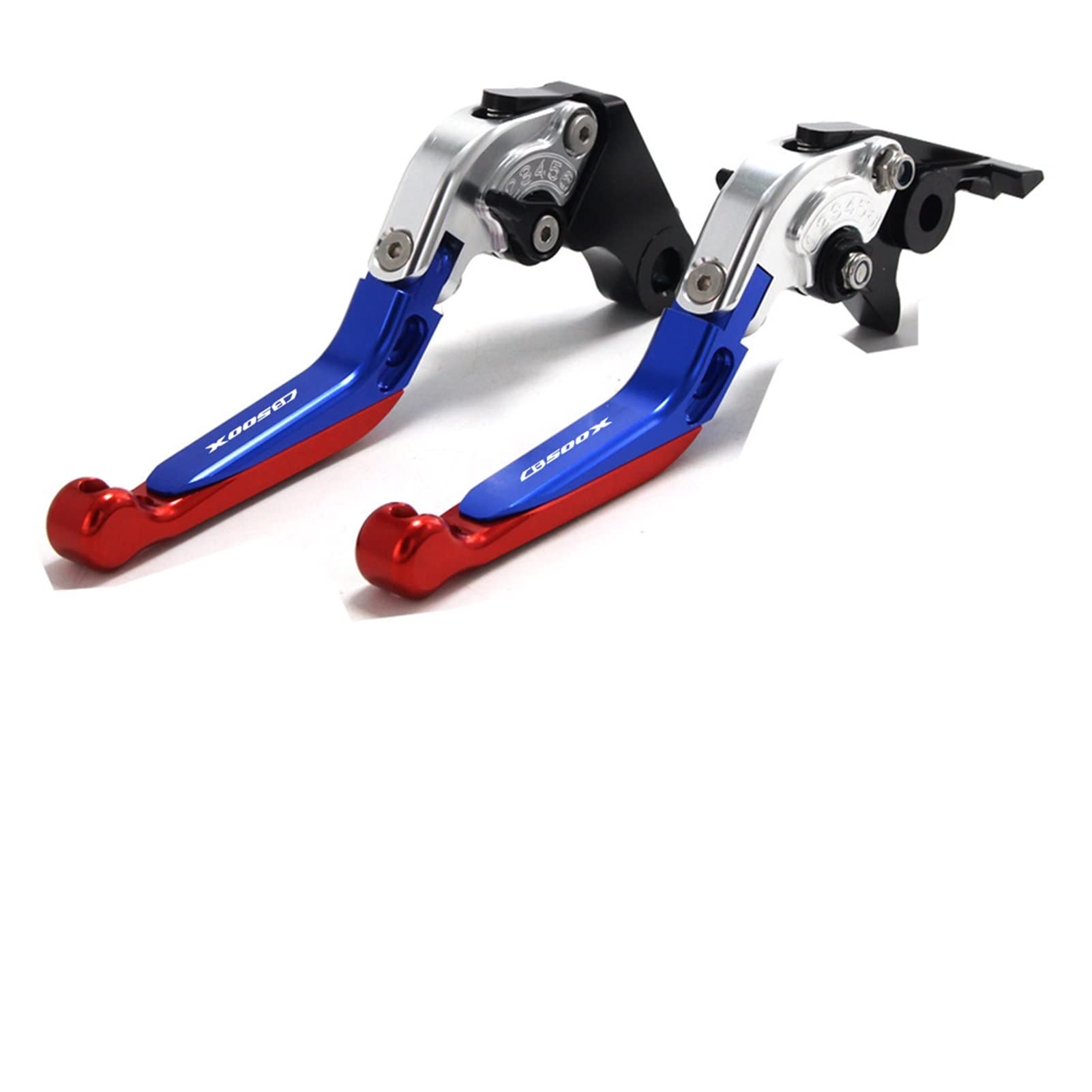 THIKK Replacement for Hon Da CBR500R CB500F CB500X CB500X 500F CBR500R 2013-2015 Motorrad Klapp Ausziehbar/170mm Kupplung Bremshebel Brake Clutch Levers(SilverBlueRed) von THIKK