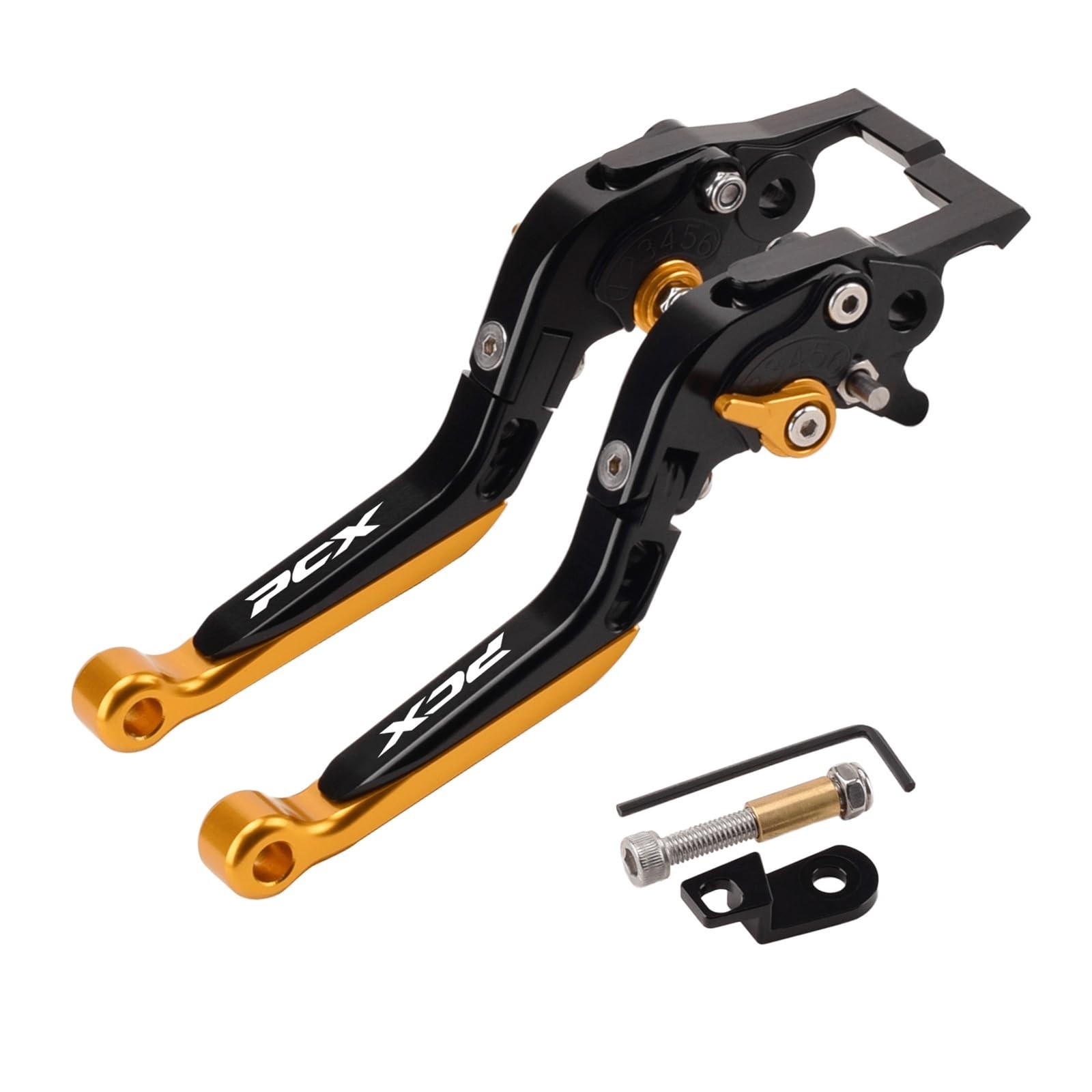 THIKK Replacement for Hon Da PCX160 PCX 125 150 160 ABS Doppelscheibenbremse Motorradzubehör Faltbar Mit Parkfunktion Bremse Brake Clutch Levers(A2) von THIKK