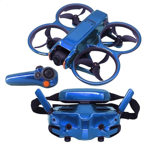 Drohne Aufkleber Kompatibel für DJI Avata 2 GOGGLES 3, Film Abziehbild Skins Drone Gläser Dekoration Aufkleber Wrap Cover Aufkleber DIY Drone Maschine Haut (Hellblau) von THLMT