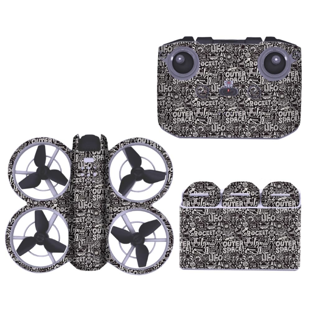 Drohne Dekorative Aufkleber Kompatibel für DJI Neo, Film Decal Skins für Drohne Controller Dekoration Aufkleber Wrap Cover Aufkleber DIY Komplett-Set Skin Zubehör (1) von THLMT