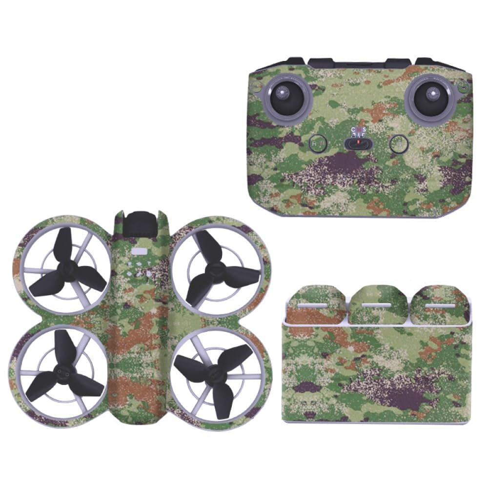 Drohne Dekorative Aufkleber Kompatibel für DJI Neo, Film Decal Skins für Drohne Controller Dekoration Aufkleber Wrap Cover Aufkleber DIY Komplett-Set Skin Zubehör (4) von THLMT