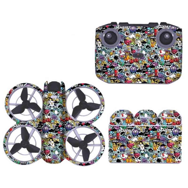 Drohne Dekorative Aufkleber Kompatibel für DJI Neo, Film Decal Skins für Drohne Controller Dekoration Aufkleber Wrap Cover Aufkleber DIY Komplett-Set Skin Zubehör (5) von THLMT