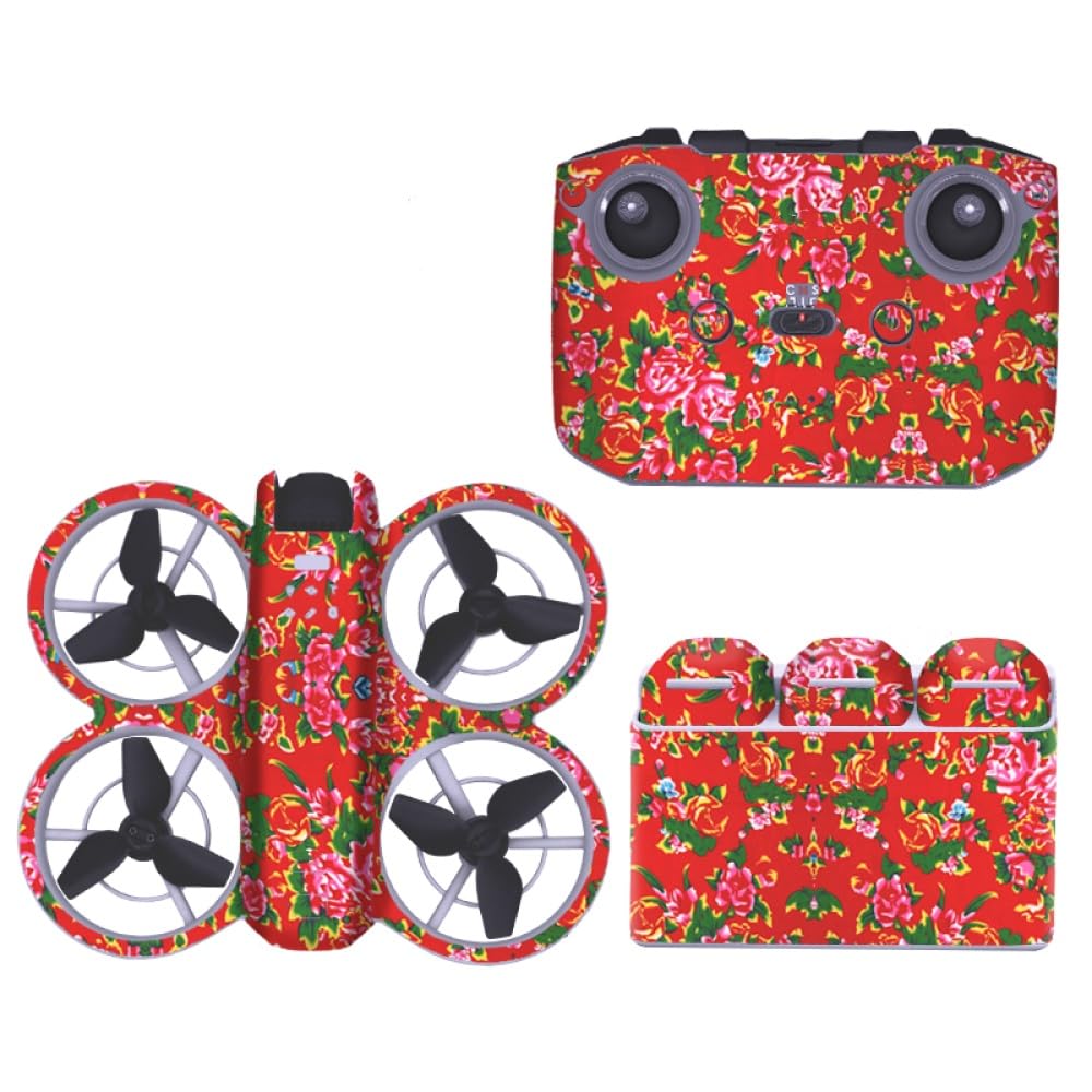 Drohne Dekorative Aufkleber Kompatibel für DJI Neo, Film Decal Skins für Drohne Controller Dekoration Aufkleber Wrap Cover Aufkleber DIY Komplett-Set Skin Zubehör (6) von THLMT