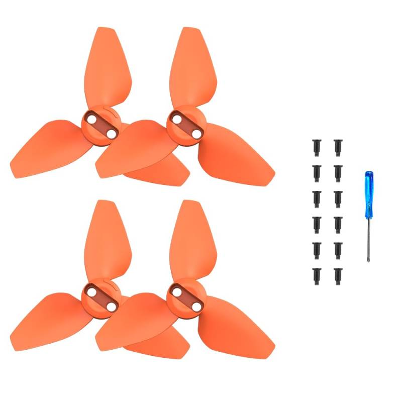 Geräuscharme Propeller Kompatibel für DJI NEO, Drohne Bunte Propeller Requisiten Schnellspanner Quadcopter Propeller Ersatz Flügel Drohne Blade Paddles Ersatzzubehör (Orange) von THLMT