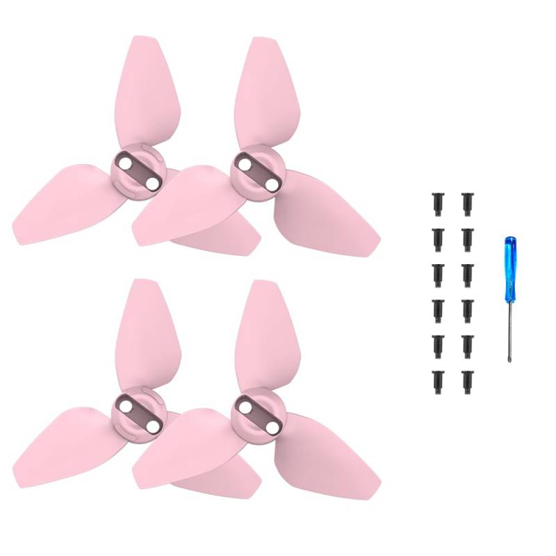 Geräuscharme Propeller Kompatibel für DJI NEO, Drohne Bunte Propeller Requisiten Schnellspanner Quadcopter Propeller Ersatz Flügel Drohne Blade Paddles Ersatzzubehör (Rosa) von THLMT