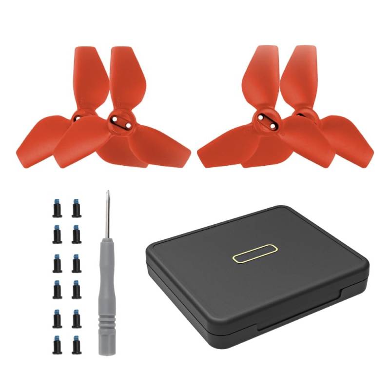 Propeller Tragetasche Kompatibel für DJI NEO, Blade Travel Aufbewahrungstasche EVA Tasche für Drohne Anti-Fall-Tragetasche Tasche Paddel Schutz Abdeckung Box (rot+Aufbewahrungsbox) von THLMT